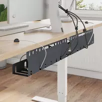 Laidų tvarkymo dėžutė po stalu 2 vnt. Antracito 43 x 9 x 11 cm