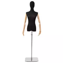 Reguliuojamas manekenas 165-213 cm su baze Moteris PP Juoda