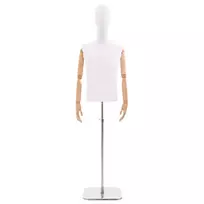 Reguliuojamas manekenas 170-218 cm su baze Vyras PP Balta