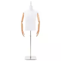 Reguliuojamas manekenas 170-218 cm su baze Vyras PP Balta