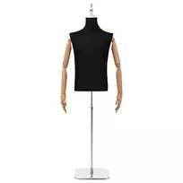 Reguliuojamas manekenas 170-218 cm su baze Vyras PP Juoda