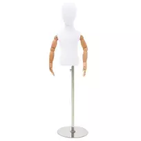 Reguliuojamas 120-157 cm manekenas su baze Uniseksas PP Balta