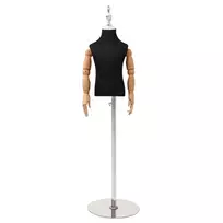 Reguliuojamas 120-157 cm manekenas su baze Uniseksas PP Juoda