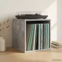 Vinilo albumų dėžė 2 vnt. Betono pilka 37 x 36,5 x 38 cm
