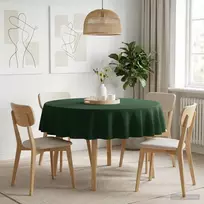 Stalo skraistė Apvali Tamsiai žalia Ø 140 cm