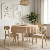 Stalo skraistė Apvali Smėlio Ø 140 cm