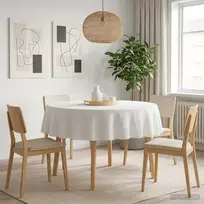 Stalo skraistė 5 vnt. Apvali Balta Ø 140 cm Poliesteris