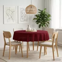 Stalo skraistė 5 vnt. Apvali Vyno raudona Ø 140 cm Poliesteris