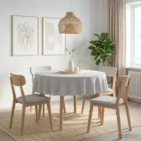 Stalo skraistė 5 vnt. Apvali Balta Ø 160 cm