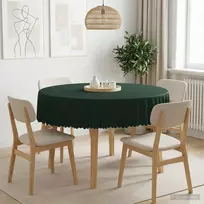 Stalo skraistė 5 vnt. Apvali Tamsiai žalia Ø 140 cm