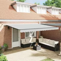 Elektrinis markizės rėmas su LED ir jutikliu 4,5 x 3 m