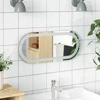 LED vonios veidrodis Skaidrus 60 x 25 cm grūdintas stiklas
