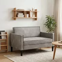 XXL fotelis Šviesiai pilka Dirbtinė suedė oda