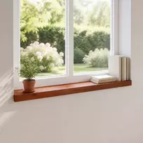 Langų palangės 2 vnt. Ruda 90 x 20 x 2 cm Kietas bukas medis