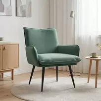 Fotelis Jūrinė žalia Aksomas