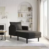 Padidintas šezlongas Juoda Bouclé