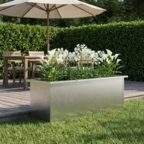 Sodo vazonas su LED Sidabrinė 30 x 100 x 30 cm