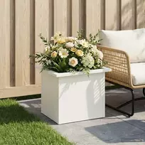 Sodo vazonas su LED Balta 30 x 40 x 30 cm Plienas