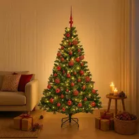 Dirbtinė Kalėdų eglutė su burbulais 150 cm 150 LED Šilta balta