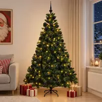 Dirbtinė Kalėdų eglutė su burbulais 180 cm 300 LED Šilta balta