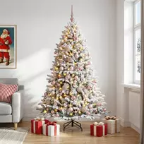 Dirbtinė Kalėdų eglutė su burbulais 210 cm 300 LED Šilta balta