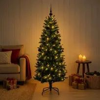 Dirbtinė Kalėdų eglutė su burbulais 120 cm 150 LED Šilta balta