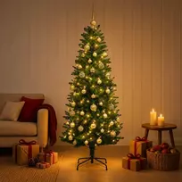 Dirbtinė Kalėdų eglutė su burbulais 120 cm 150 LED Šilta balta