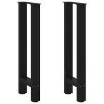 Konsolinio stalo kojos, juodos, 2 vnt., 38x(72-73) cm, plienas