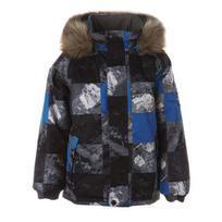 Huppa Berniukų žieminė striukė MARINEL, Blue Pattern, 110