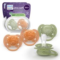 PHILIPS Avent Ultra Soft soothers, over 18 months, 4 pack, green/orange (SCF093/07)