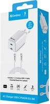 Telefono įkroviklis Sandberg 441-76, 2 x USB Type C, balta sp., 65 W