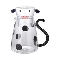 Stiklinės, puodeliai, ąsočiai, Creative Cold Water Jug – buitinis stiklinis karvės formos aušintuvo puodelių rinkinys.