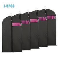 5 vnt. plastikiniai drabužių maišai su užtrauktuku, L-119,99*59,99cm