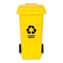 Lauko šiukšliadėžė MultiStore MO-240G-13-K, 240 l, geltona sp.