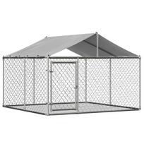 Lauko voljeras šunims, 230x230x117 cm, plienas, 1 vnt