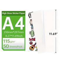 Aukštos kokybės lipnus lipduko popierius, A4/20 lapų/115g/Blizgus