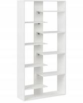 Knygų stovas 8 lentynų FONTAS 180 cm Baltas