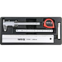 Yato matavimo įrankių rinkinys YT-55474, 5 vnt., aliuminis, nerūdijantis plienas, ABS, 385x175x41 mm, universalus, liniuotė 300 mm