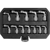 Yato veržliarakčių rinkinys YT-38550, 12 vnt, 8-19 mm, 3/8" 9.5 mm, 42-48 HRC, CrV, šešiakampis, atviri lizdai