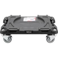 Yato platforma su ratukais P05 S12 YT-09190, 100 kg, 507x326x143 mm, 4 ratukai, 2 su stabdžiais, PP, S12 sistemos dėžės