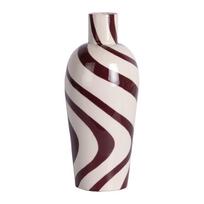 Bordo spalvos/baltos spalvos iš plieno vaza (aukštis 30 cm) Dublin Swirl – PT LIVING
