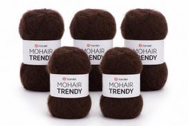 YarnArt Mohair Trendy siūlai, 5x100g, juodi, spalvos kodas: 123