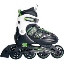 Muuwmi Vaikiški riedučiai 426AU, 33-36, 72mm, 22mm, ABEC-5, 100kg, reguliuojamas dydis, balta/žalia