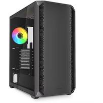 Sharkoon AK2 RGB kompiuterio korpusas 4044951041626, ATX, juodas, grūdintas stiklas, 3x USB 3.0, 1x USB Type-C, 2 ventiliatoriai