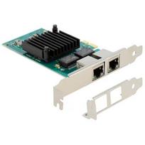 Delock Tinklo adapteris 88502, PCIe x1, 2x RJ45, 1Gbit/s, Intel i350, Ethernet, PCI Express