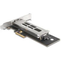 Delock PCI Express plokštė 47028, 2x M.2 M, NVMe, pasyvus aušinimas, juoda, montavimo rėmas