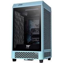 Thermaltake The Tower 200 CA-1X9-00SBWN-00, mini bokštas, Mini-ITX, turkio, grūdintas stiklas, 2 integruoti ventiliatoriai, langas