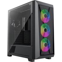 Xilence XILENT X X912.ARGB kompiuterio korpusas XG151, ATX, juodas, grūdintas stiklas, 2x USB 3.0, 1x USB Type-C, 4 ventiliatoriai