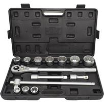 Awtools galvu ir reketo veržliarakčių rinkinys AW39015, 3/4", 12 taškų, 14 vnt, 22-50mm, 72 dantų, plastikinis dėklas