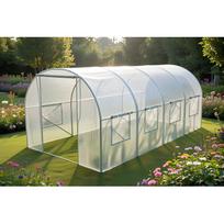 Awtools šiltnamis AW67625, 3.0x4.5x2.0m, 140g/m² PE plėvė su UV4 filtru, 25x0.7mm profilis, 8 langai, moskitų tinkleliai
